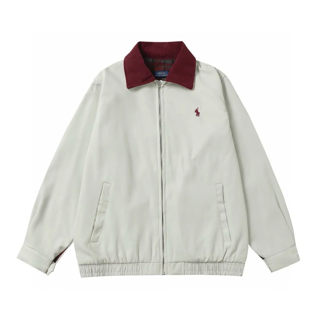 P306 Style number: 605 -Ralph Lauren 24ssRL classic war horse logo embroidered jacket zipper jacket on the chest -The item is made of customized fabrics and purchased from the original version. A full set of customized accessories. Details determine success or failure. The new autumn and winter style has a very nice upper body effect and a loose fit. -Color: Picture color -Size: M/ Ｌ /XL/ 2XL